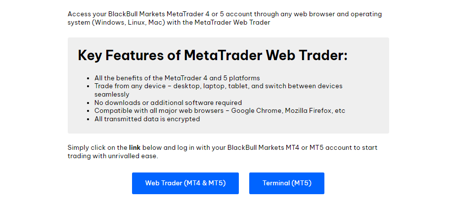 MetaTrader 4 and MetaTrader 5 Platforms