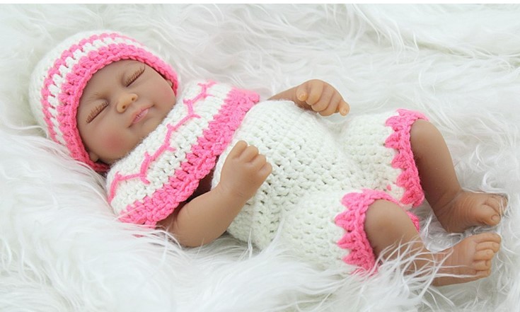 Terabithia Black African American Newborn Silicone Baby Dolls