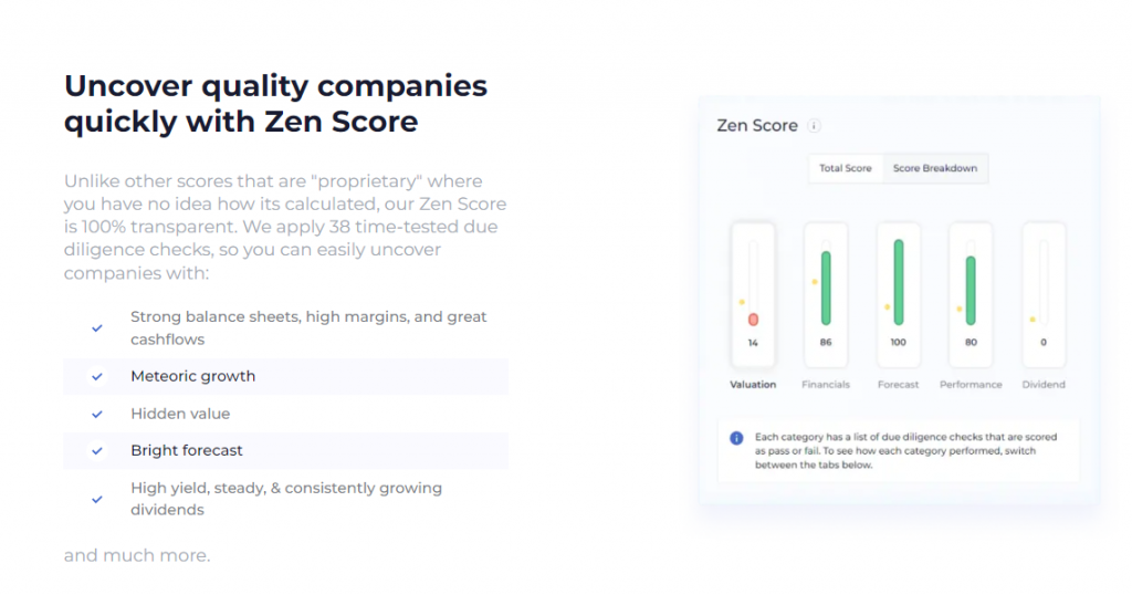Uncover quality companies quickly with Zen Score